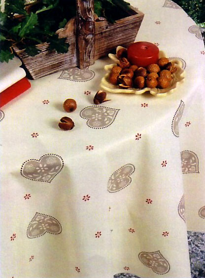 French coated tablecloth (Wangen. taupe) - Click Image to Close